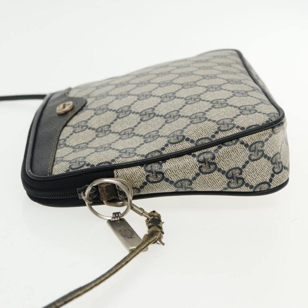 GUCCI GG Supreme Shoulder Bag PVC Navy 156 02 066 Auth ar12605 - Picture 4 of 16